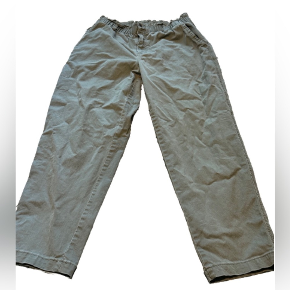 Target Universal Thread paper bag, Olive green pants. Size 14.